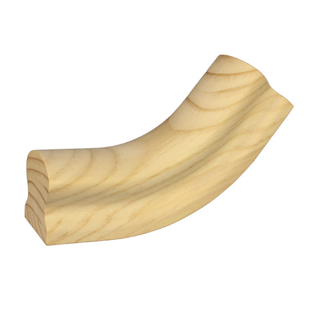 Pine Handrail with 53° Ease-Up Design