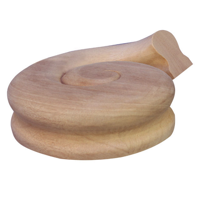 Right Volute Handrail in Meranti Wood