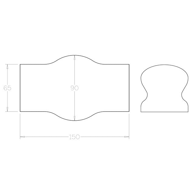 Vic Ash Handrail Middle Post Cap - Durable Wood Finish