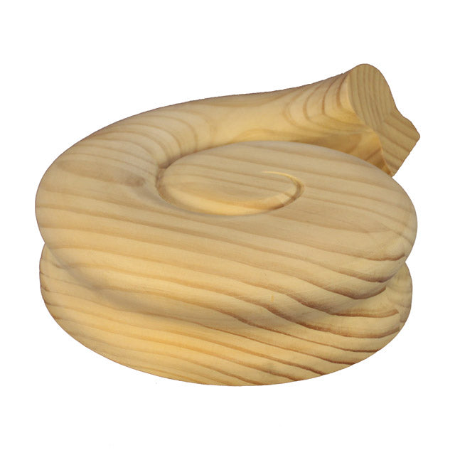 Pine Right Volute Handrail for Staircases