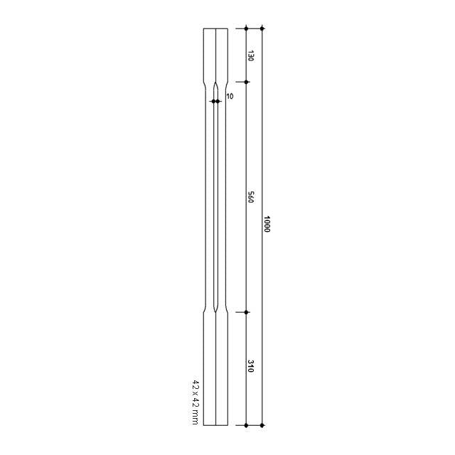 Pine Chamfered Timber Balusters 1000x42mm
