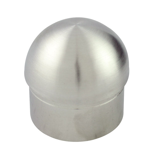 38.1mm Satin Tube Half Ball End Cap