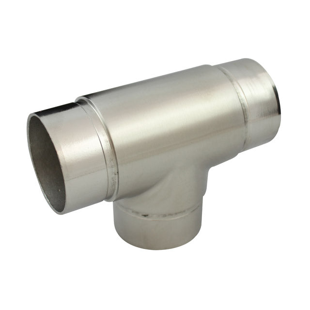 38.1mm Round Satin Tube Straight Connector