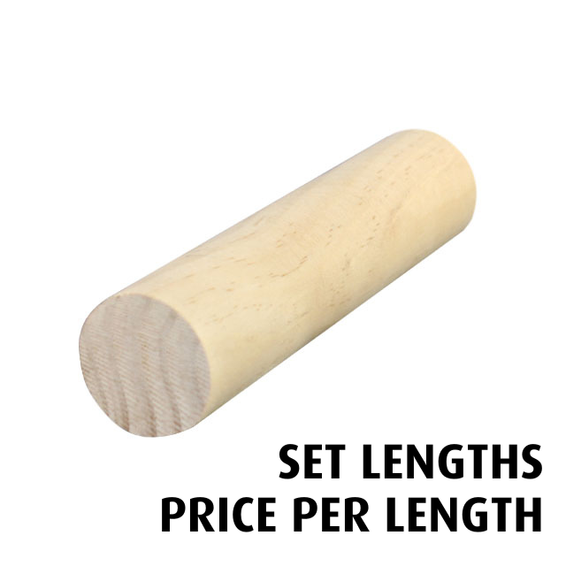 25mm Pine Dowel Rods - Pre-Cut Set