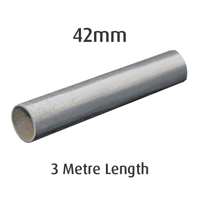 3m Galvanised Steel Pipe - 42mm Round