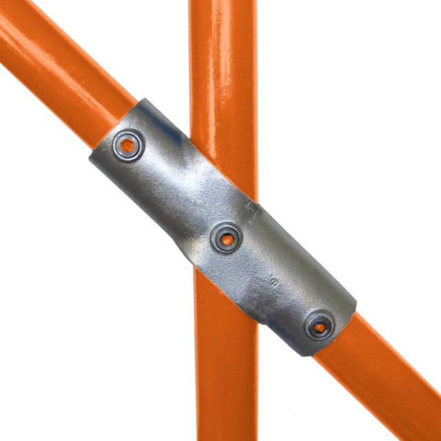 42mm Galvanised Pipe Adjustable Cross Fitting (30-45°)