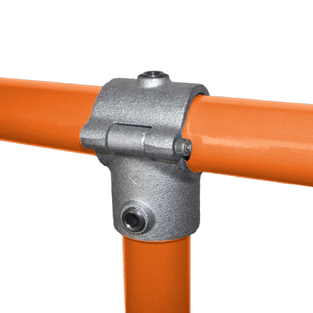 42mm Galvanised Pipe Clamp-On T Fitting