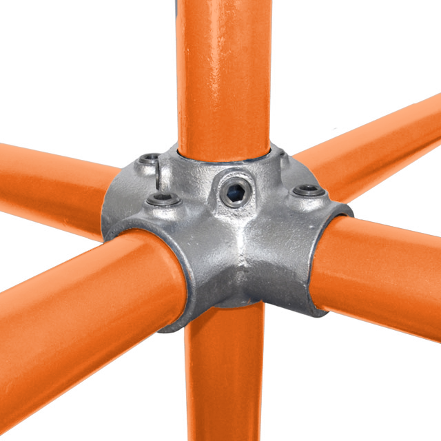 42mm Galvanised Pipe 4-Way Cross Fitting