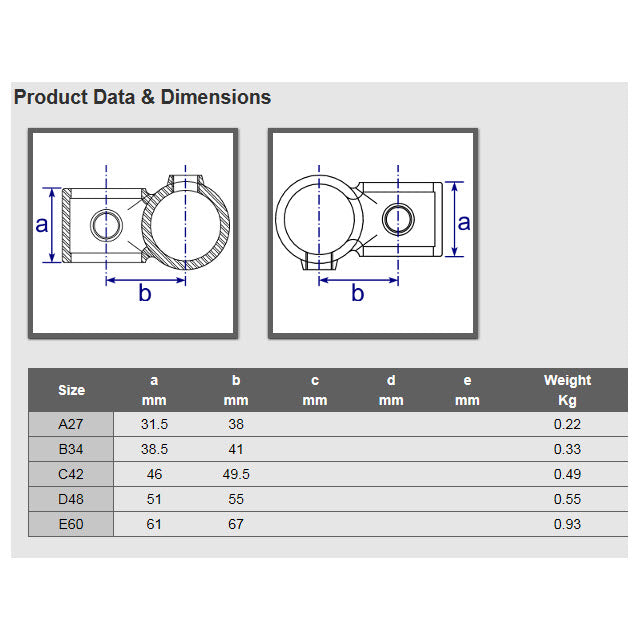 42mm Galvanised Pipe Crossover Fitting