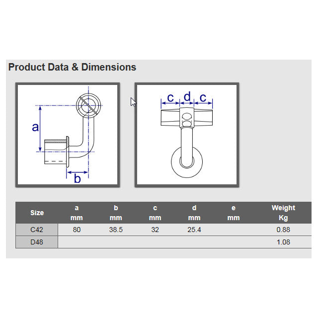 42mm Galvanized Pipe Rail Joiner Bracket