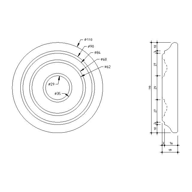 110mm Rosette for Decor & Crafting