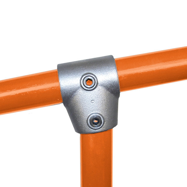 48mm Galvanised Pipe Sloping Short T (0-11°)