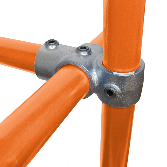 48mm Galvanised Pipe T & Crossover Fitting