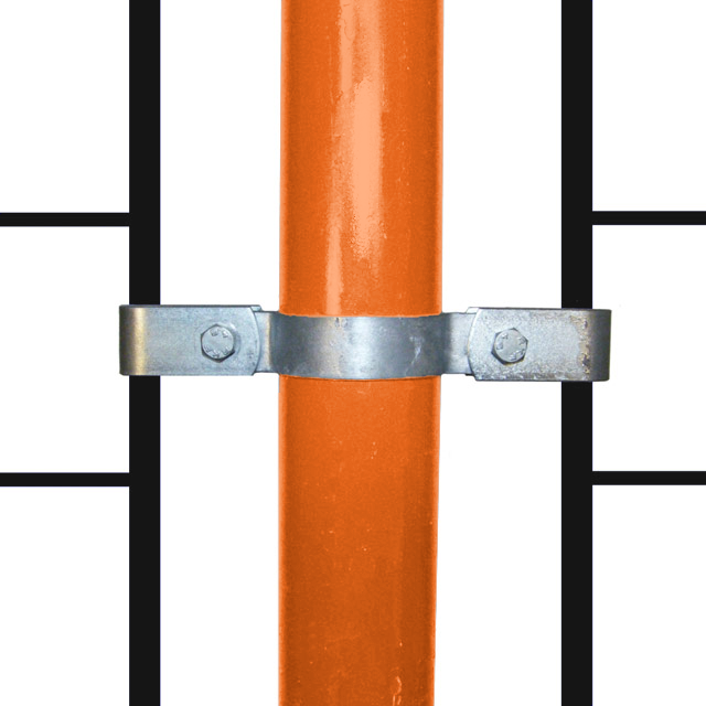 27mm Galvanised Pipe Double Mesh Clip