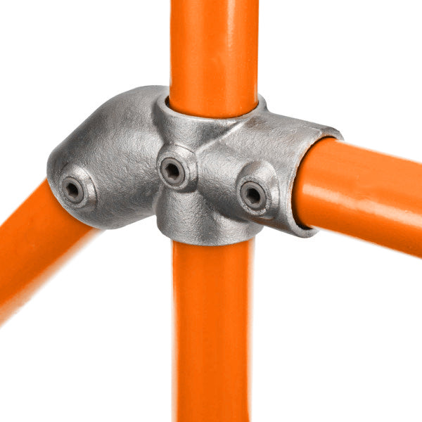 30-45° Cross Straight Decline for 48mm Galvanized Pipe