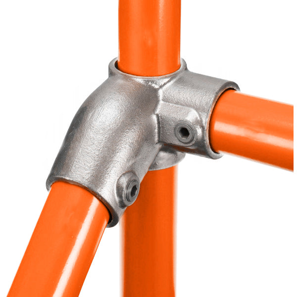 48mm Galvanized Pipe Cross Fitting for 30-45° Angles