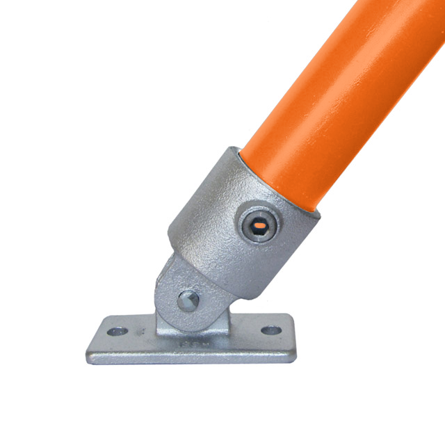 60mm Galvanised Pipe Wall Bracket - Adjustable Angle