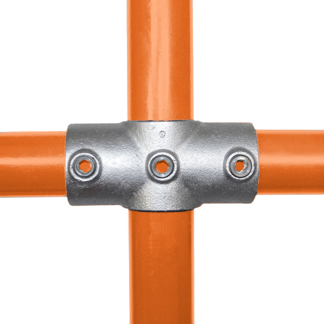 Galvanised 34mm Pipe Two-Socket Cross Fitting