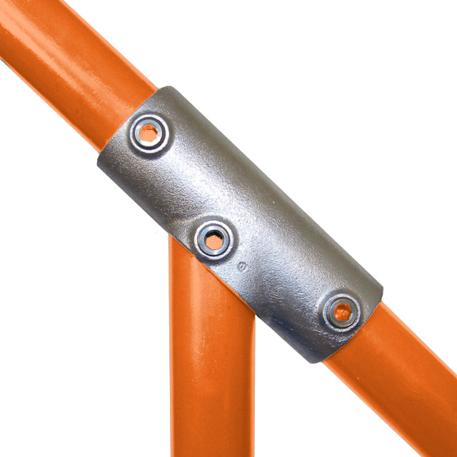 34mm Galvanized Pipe Adjustable Long Top T (30-45°)