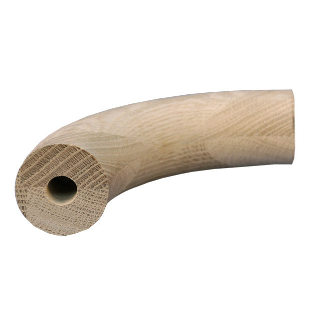 50mm American Oak Full Round Ezirail 90° Bend