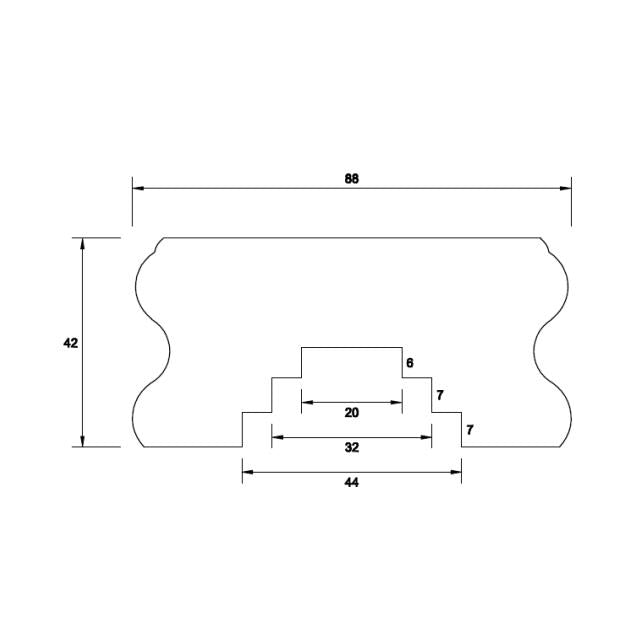 Bulk Deck Handrails - 88x42, Random Lengths