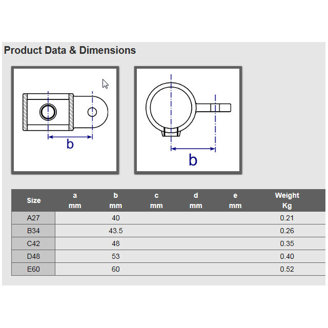 34mm Galvanized Pipe Swivel Fitting - Male Thread
